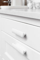 Glossy White "Vanilla" Cabinet Knob and Drawer Pull