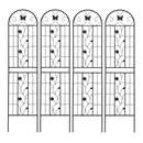 2 Pack Metal Garden Trellis 86.7' x 19.7' Rustproof Trellis for Climbing Plants Outdoor Flower Support Black
