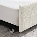 Daybed with Trundle Upholstered Tufted Sofa Bed, Twin Size, Boucle Fabric, Beige (83'x43'x29.5')
