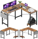 Corner L Shaped Gaming Desk With CPU Stand And Side Bag