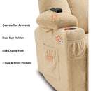 Fabric Electric Recliner Chair With Heat Remote Control