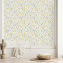 Voguish Yellow and Pink Flowers Wallpaper Vogue