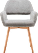 Mid Century Modern Upholstered Accent Chair Gray No Wheels