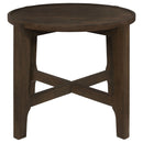 Cota 2-piece Solid Wood Coffee and End Table Set Dark Brown