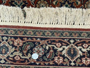 Indo Persian Bijar Rug 3x5, Red and Navy Blue, Allover Pattern, Fine Hand Knotted Wool Carpet