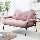 Modern Pink Sofa with Metal Frame for Versatile Scenarios in Small Spaces, 53-Inch