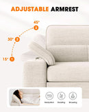 Light Gray Loveseat With Removable Cover And Armrests