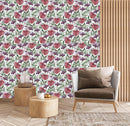 Red and Violet Flowers Wallpaper