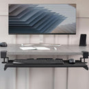Under Desk Keyboard Tray 27x11 Inch C Clamp Mount Black