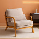 Khaki Ergonomic Lumbar Pillow Contemporary Armchair