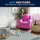 Hot Pink Kids Recliner With Cup Holder Compact Design