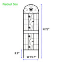 2 Pack Metal Garden Trellis 71' x 19.7' Rustproof Trellis for Climbing Plants Outdoor Flower Support Black