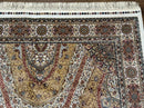 Turkish Silk Rug 5 x 7.6, Dome Design, Bamboo Silk, New