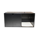 35.83' Cat Litter Box Enclosure Hidden Furniture (Scratch Pad Included), Modern Black Cat House with Corrugated Cardboard Scratching Pad - 35.83' x 20.47' x 17.05', 52 lbs