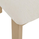 Upholstered Armless Dining Chairs With Metal Legs (Set of 2),Beige