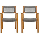 BRAIDED DINING CHAIR Dark Grey