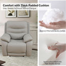Genuine Leather Power Recliner Sofa Set 3 Piece Light Grey