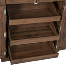 K&K 71' Tall Kitchen Pantry Cabinet with 3 Pull Out Cabinet Organizers, Farmhouse Embossed Texture Storage Cabinet with 6 Door Shelves, 2 Drawers, Freestanding Cupboard for Kitchen, Dining Room Brown