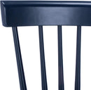 Navy Blue Windsor Spindle Solid Wood Dining Chair Set Of 2