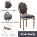 French Country Dining Chairs Set of 4 Oak Wood Round Back
