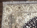 Indian Kashmiri Silk Rug 10x14, Floral Medallion