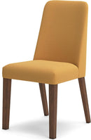 Lyncott Upholstered Dining Chair Yellow And Brown Foam Cushion