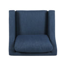 Upholstered Club Chair-Blue