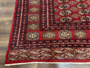 Bokhara Rug 9x12, Red Turkoman Rug, Pakistani Rug, Tribal Carpet, Wool Rug, Red Rug