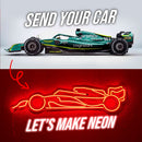 Your Personalized Metal Neon Car Wall Art - (Side view)
