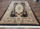 Aubusson Rug 6x9, European Design, Fine 170 KPSI, Elegant Carpet