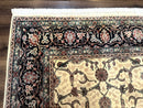 Sino Persian Rug 8x10, Allover Pattern, Beige and Midnight Blue, Wool Oriental Carpet