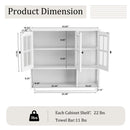 3 Door Wall Cabinet With Glass Door And Towel Bar