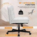 Criss Cross Office Chair Beige With Wheels For Home Office