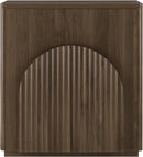 Walnut Sideboard Buffet Cabinet With Generous Storage And Wave Pattern Doors