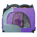 Outdoor Heavy Duty Collapsible Pet Bike Trailer with 16-Inch All-Terrain Wheels & Universal Hitch – Foldable Dog/Cargo Carrier Cart for Bicycles, purple