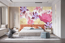 Stylish Colorful Flowers Contemporary Wallpaper