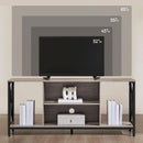 Gray TV Stand for 65 Inch TVs with Storage Console