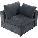 Corner Seat Module for Modular Sectional Sofa, Customizable Sectional Sofa Couch Accent Chair, Chenille Grey