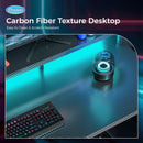 48 Inch LED Gaming Desk With Power Outlet And Shelves