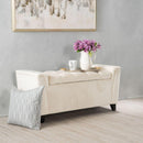 ALDEN ARMED STORAGE BENCH