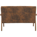 Mid-Century Modern Solid Loveseat Sofa Upholstered Microsuede Fabric Loveseat, 2-Seat Upholstered Loveseat Sofa Modern Couch