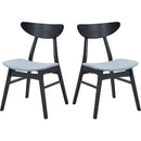 (1 Table+4 Chairs)Modern Dining Table Set of 5 pcs,Wooden Dining Table and Upholstered Chairs for Living Room,Round Kitchen Set with Sturdy Legs for Restaurant,Black