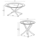 Brooke 3-piece Round Coffee and End Table Set Rose Brass