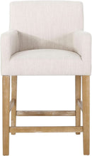 Armga Upholstered 26 Inch Counter Stools Beige Set Of 2