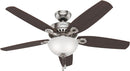 Builder Deluxe 52 Inch Brushed Nickel Indoor Ceiling Fan