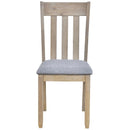 TREXM 5-Piece Wood Dining Table Set Round Extendable with Chairs Natural Wood Wash Solid Wood Construction