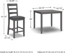 5 Piece Engineered Wood Counter Height Dining Set Gray