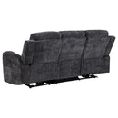 Kennett 2-piece Chenille Power Reclining Sofa Set Dark Grey
