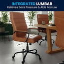Whitney High Back Leathersoft Desk Chair Adjustable Height