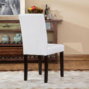 Off White Leatherette Padded Parson Chair Set of 2